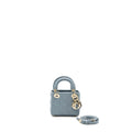 DIOR MICRO LADY DIOR BAG CANNAGE LAMBSKIN CLOUD BLUE LGHW
