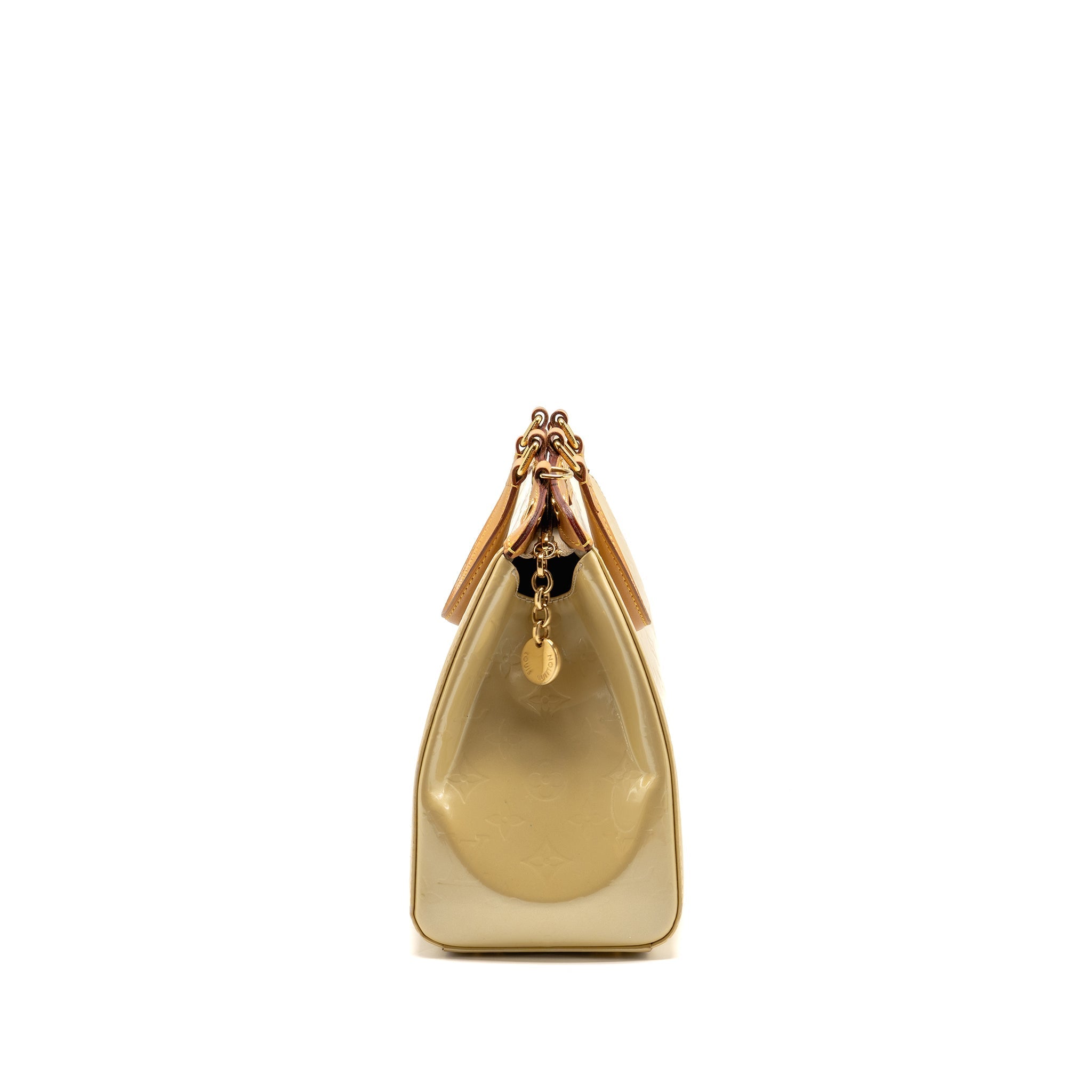 LOUIS VUITTON VERNIS BREA MM PATENT MONOGRAM LIGHT BEIGE GHW