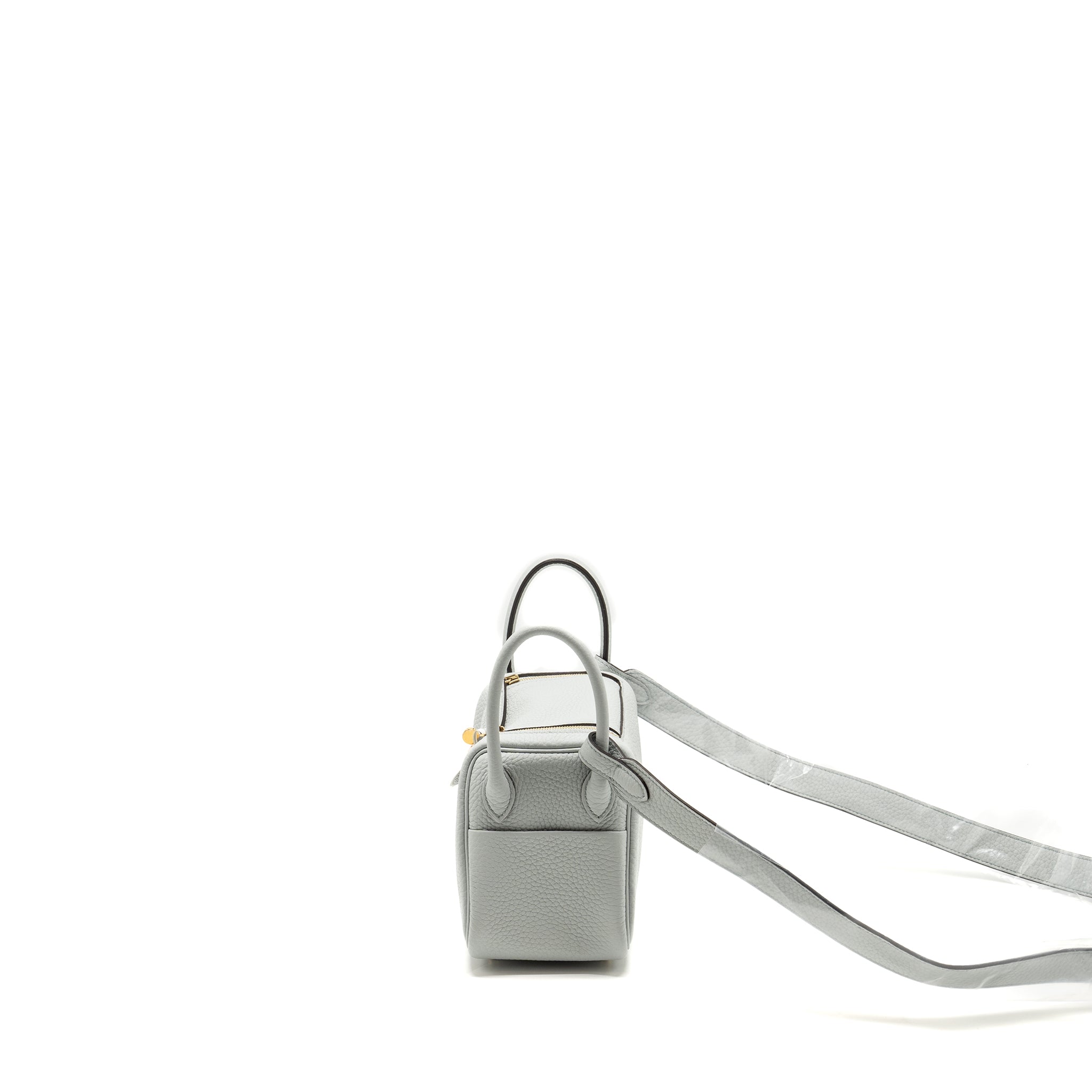 HERMES MINI LINDY CLEMENCE BLUE PALE GHW