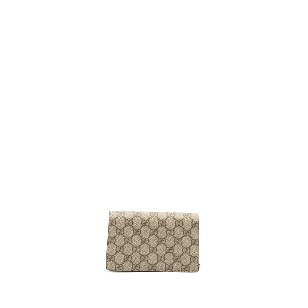 GUCCI DIONYSUS SUPER MINI BAG GG SUPREME/SUEDE BEIGE SHW