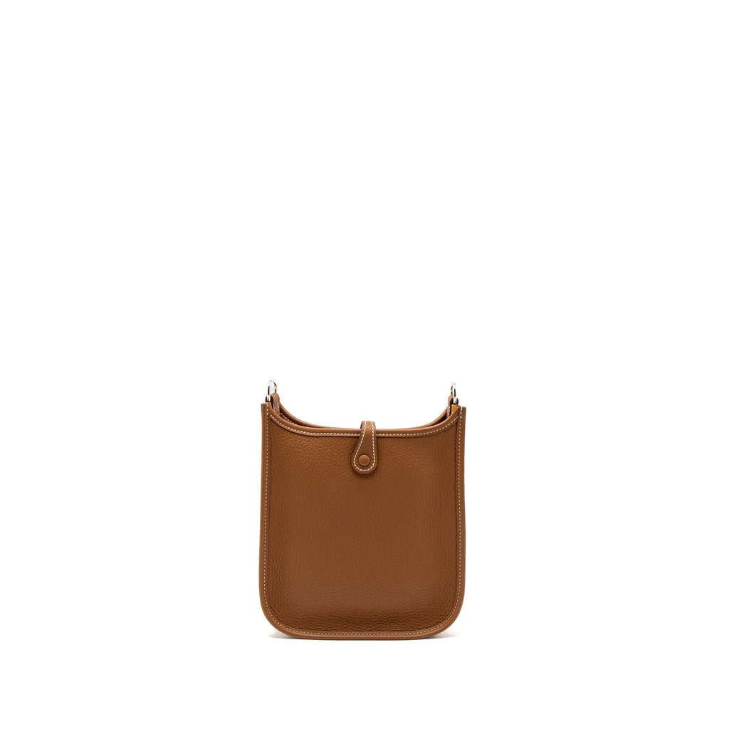 HERMES MINI EVELYNE CLEMENCE GOLD/BLANC SHW