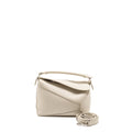 LOEWE SMALL PUZZLE BAG GRAINED CALFSKIN WHITE SHW