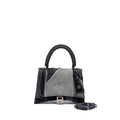 BALENCIAGA MEDIUM HOURGLASS BAG LIMITED EDITION DENIM BLACK/MULTICOLOUR SHW
