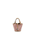 HERMES LUCKY DAISY MICRO PICOTIN SWIFT CHAI-ROSE-BLANC/CHAI SHW