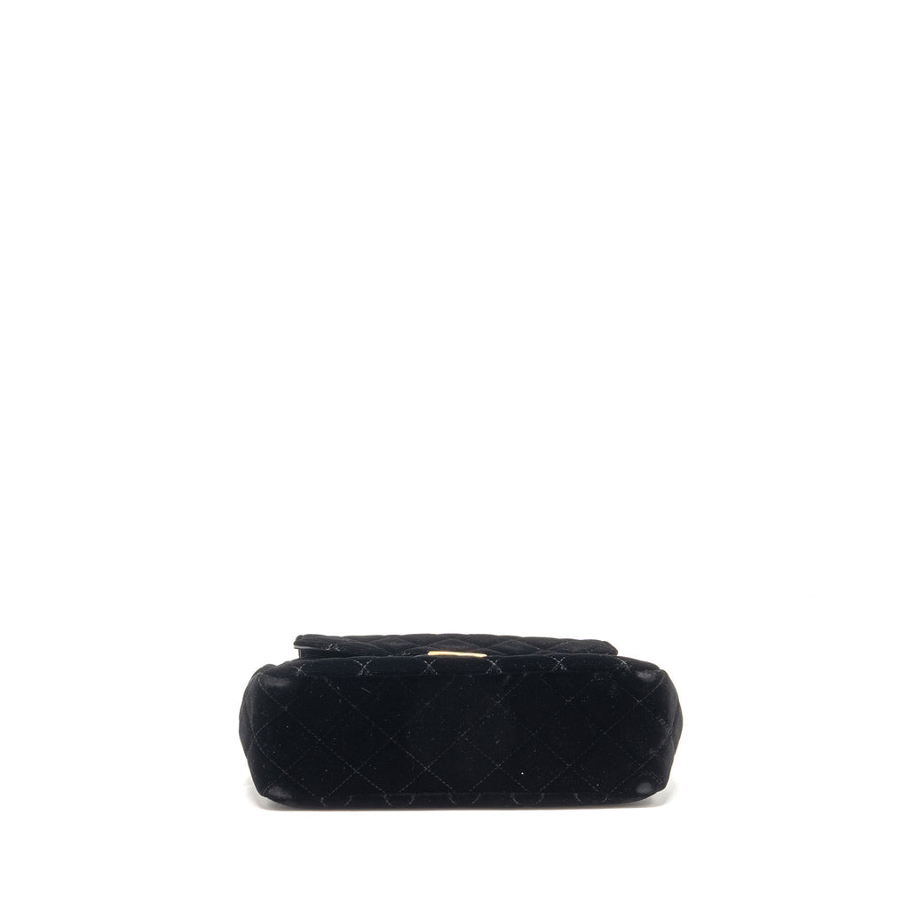 CHANEL 23B HOBO BAG VELVET BLACK GHW (MICROCHIP)