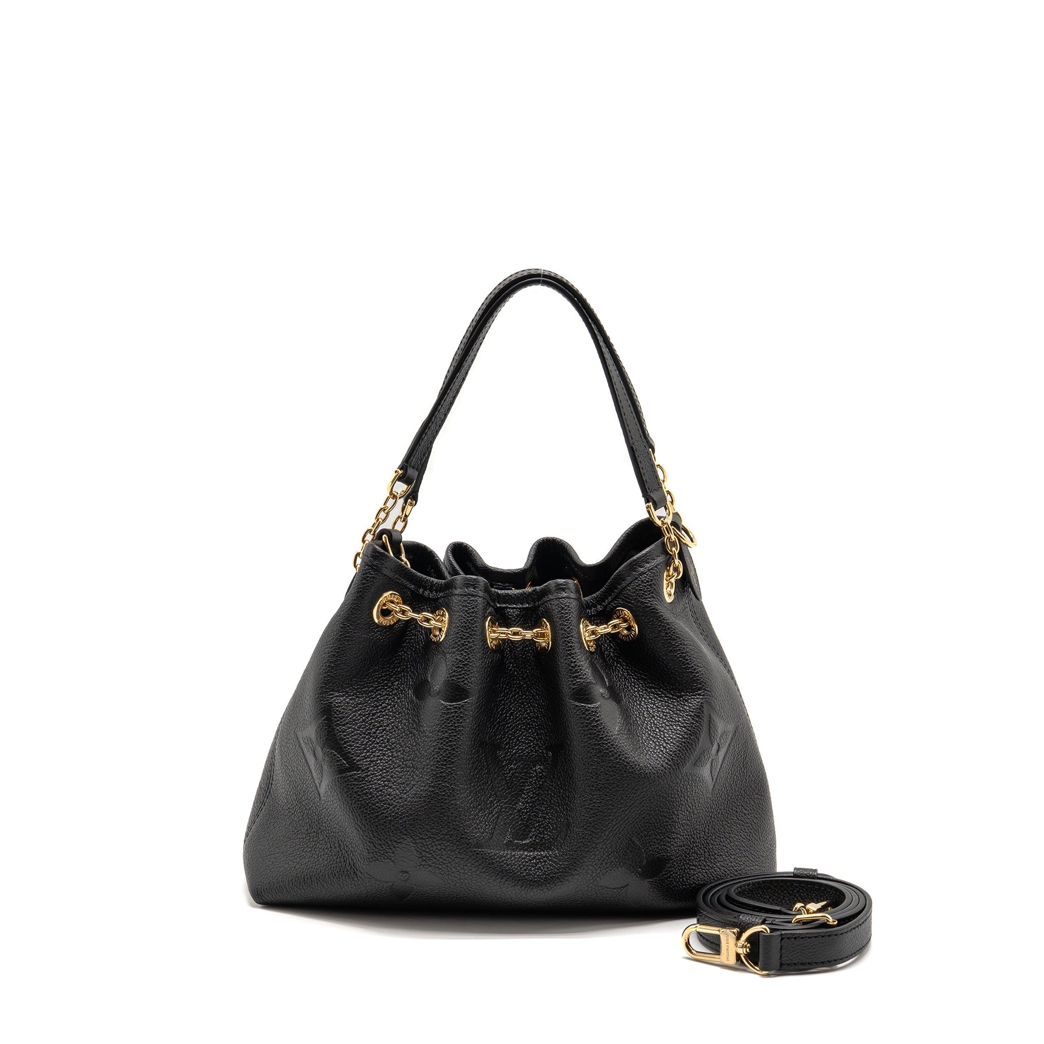 LOUIS VUITTON BUNDLE BAG MONOGRAM EMPREINTE LEATHER BLACK GHW