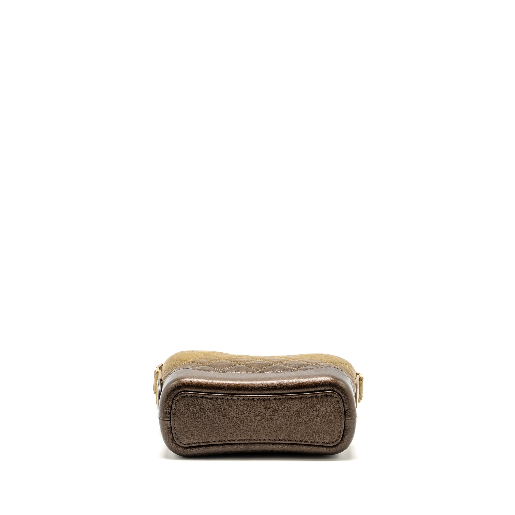 CHANEL SMALL GABRIELLE HOBO BAG METALLIC GOATSKIN DARK GOLD/BRONZE WITH MULTICOLOUR HARDWARE