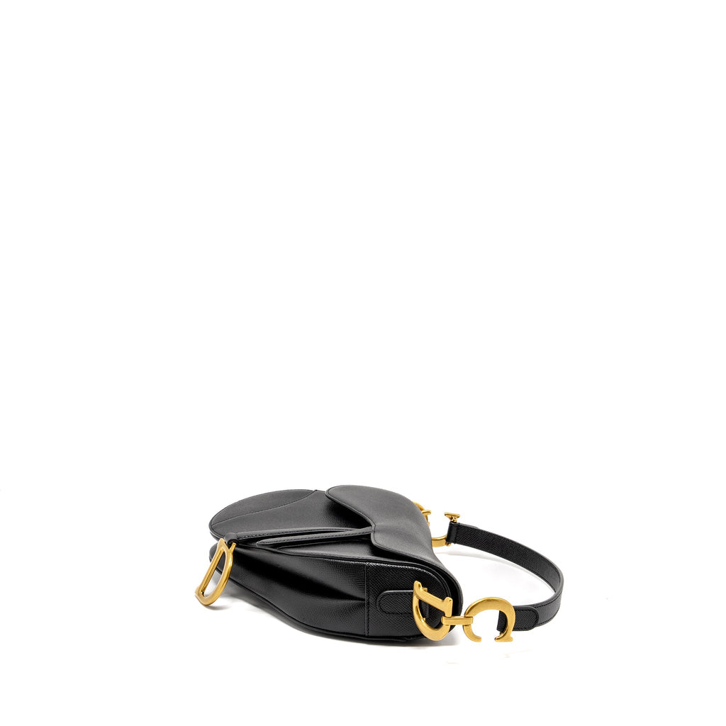 DIOR MEDIUM SADDLE BAG CALFSKIN BLACK GHW