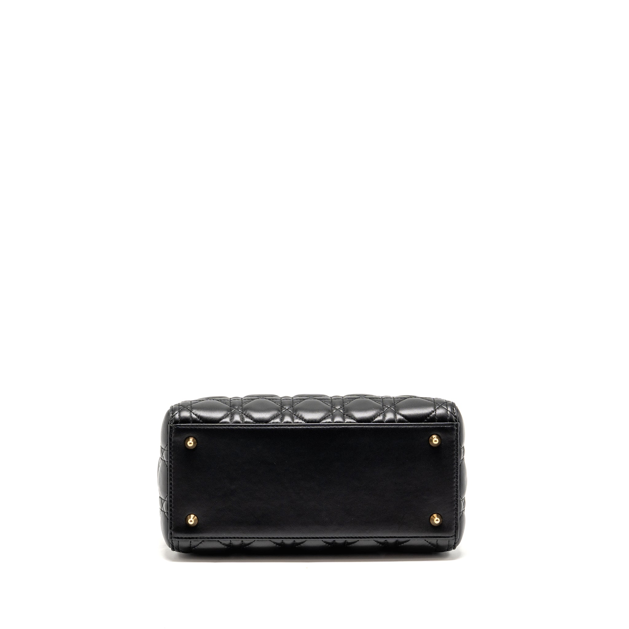 DIOR MEDIUM LADY DIOR LAMBSKIN BLACK GHW