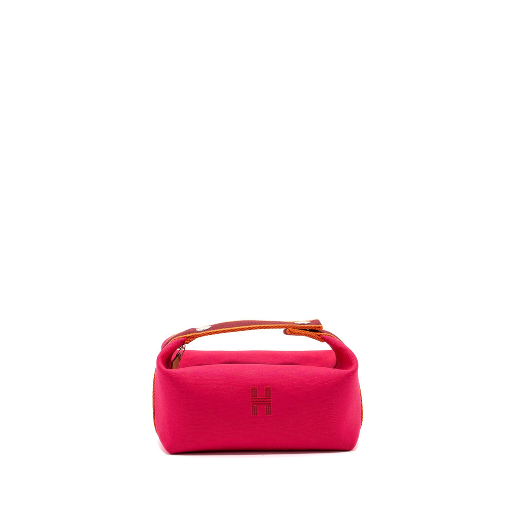 HERMES TROUSSE DE TOILETTE BRIDE A BRAC CANVAS HIBISCUS SHW