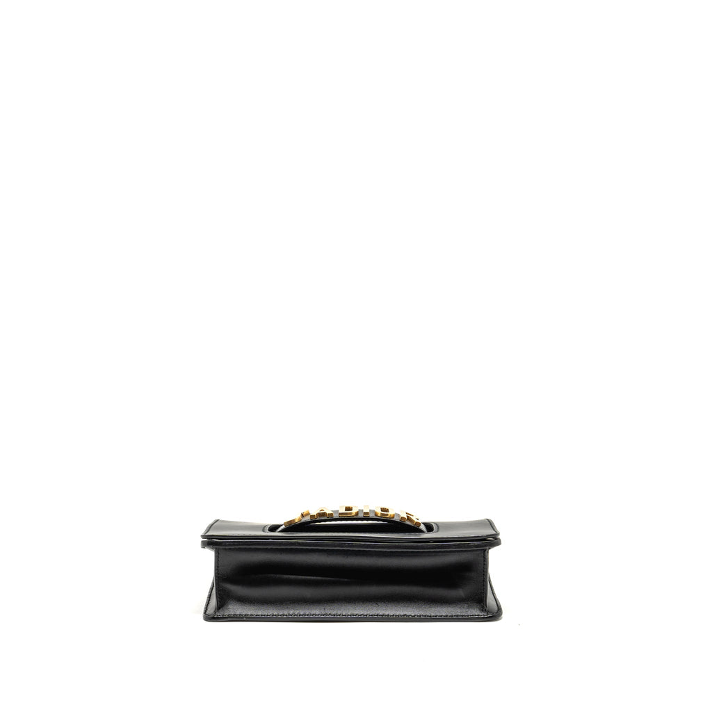DIOR J'ADIOR MEDIUM FLAP BAG WITH CHAIN LEATHER BLACK GHW