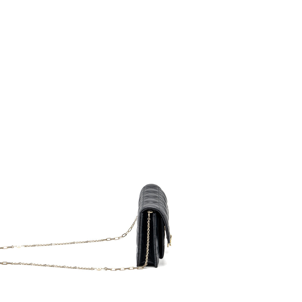 DIOR MY DIOR DAILY CHAIN POUCH LAMBSKIN BLACK LGHW