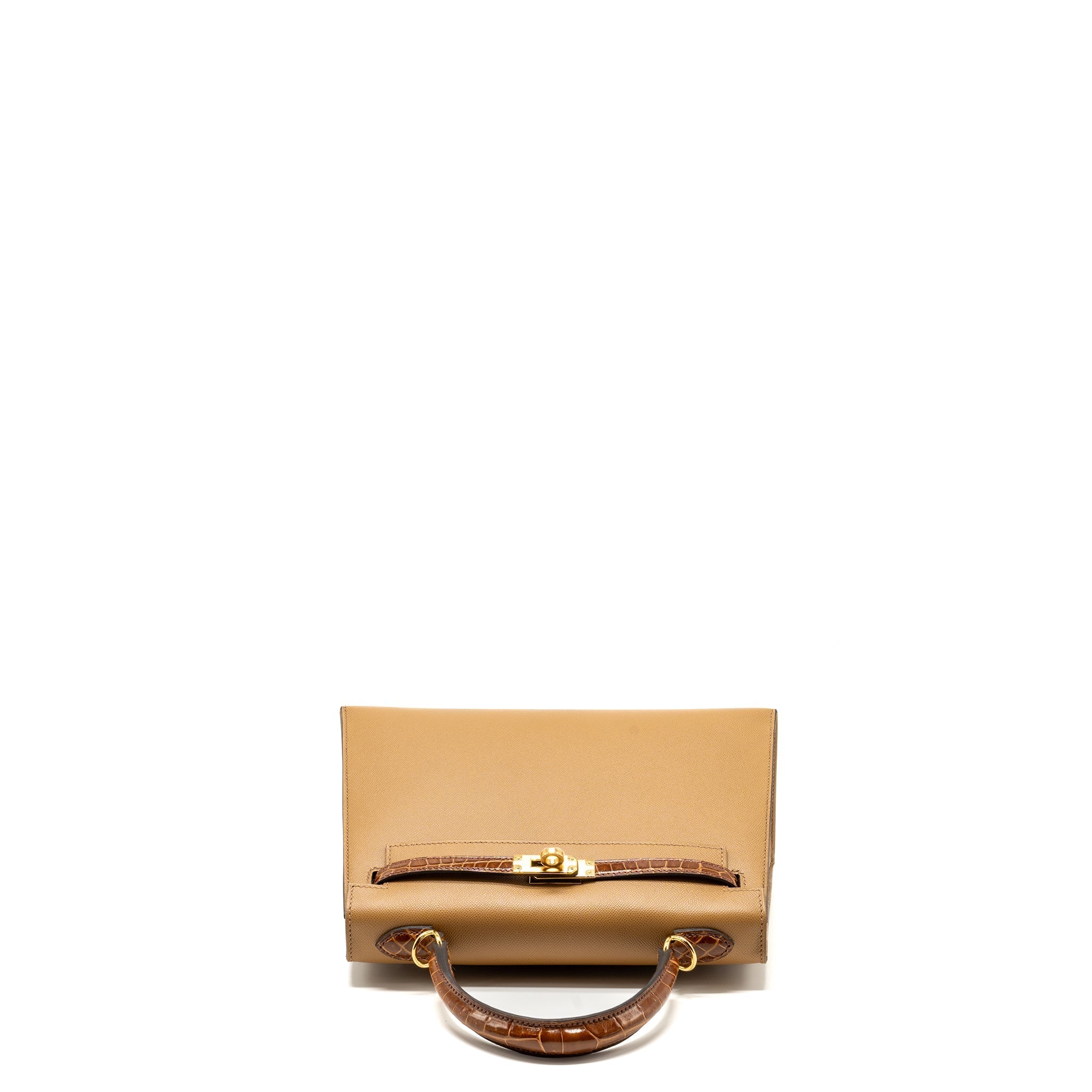 HERMES TOUCH KELLY 25 MADAME/ CROCODILE NILOTICUS CHAI/MIEL GHW