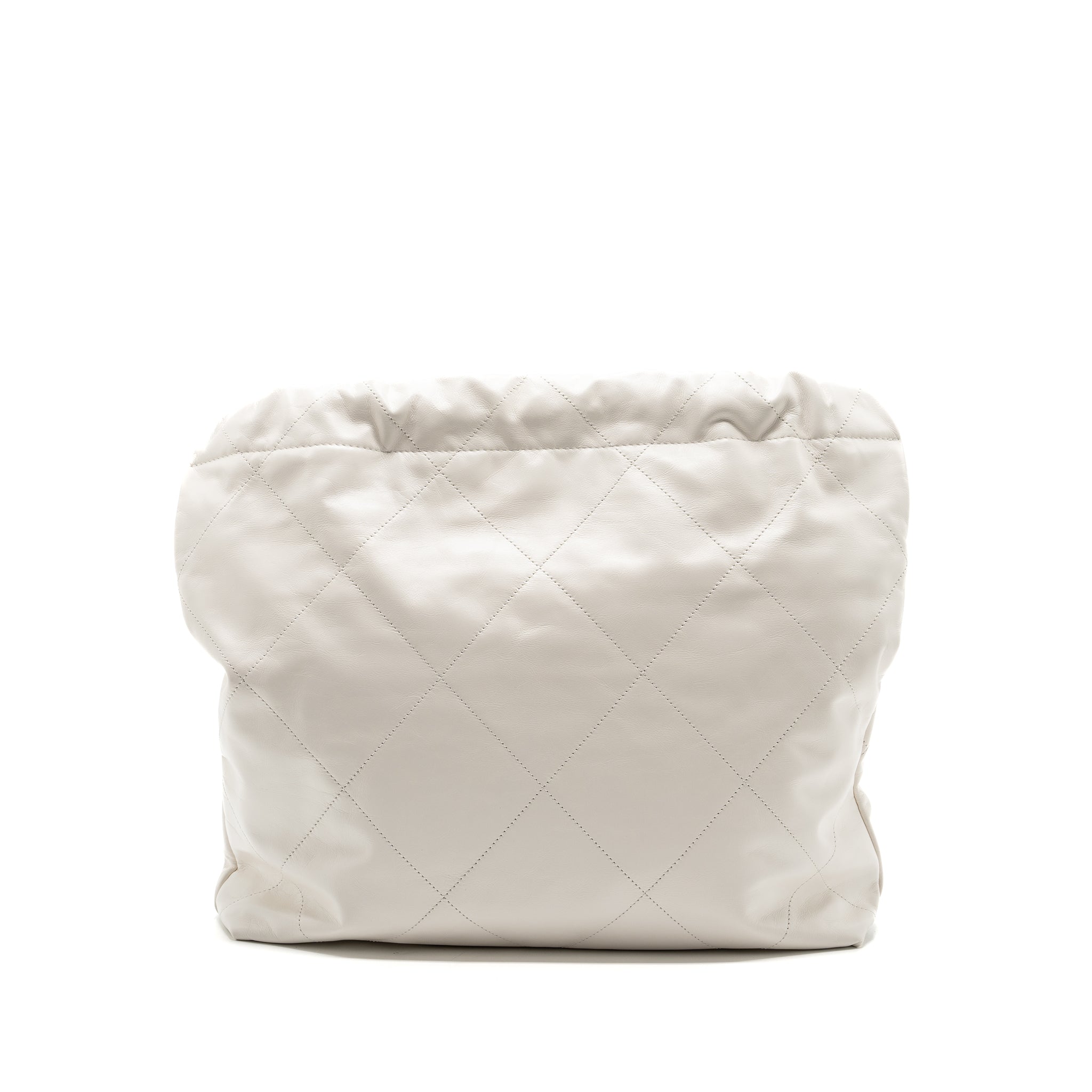 CHANEL MEDIUM 22 BAG CALFSKIN WHITE GHW (MICROCHIP)