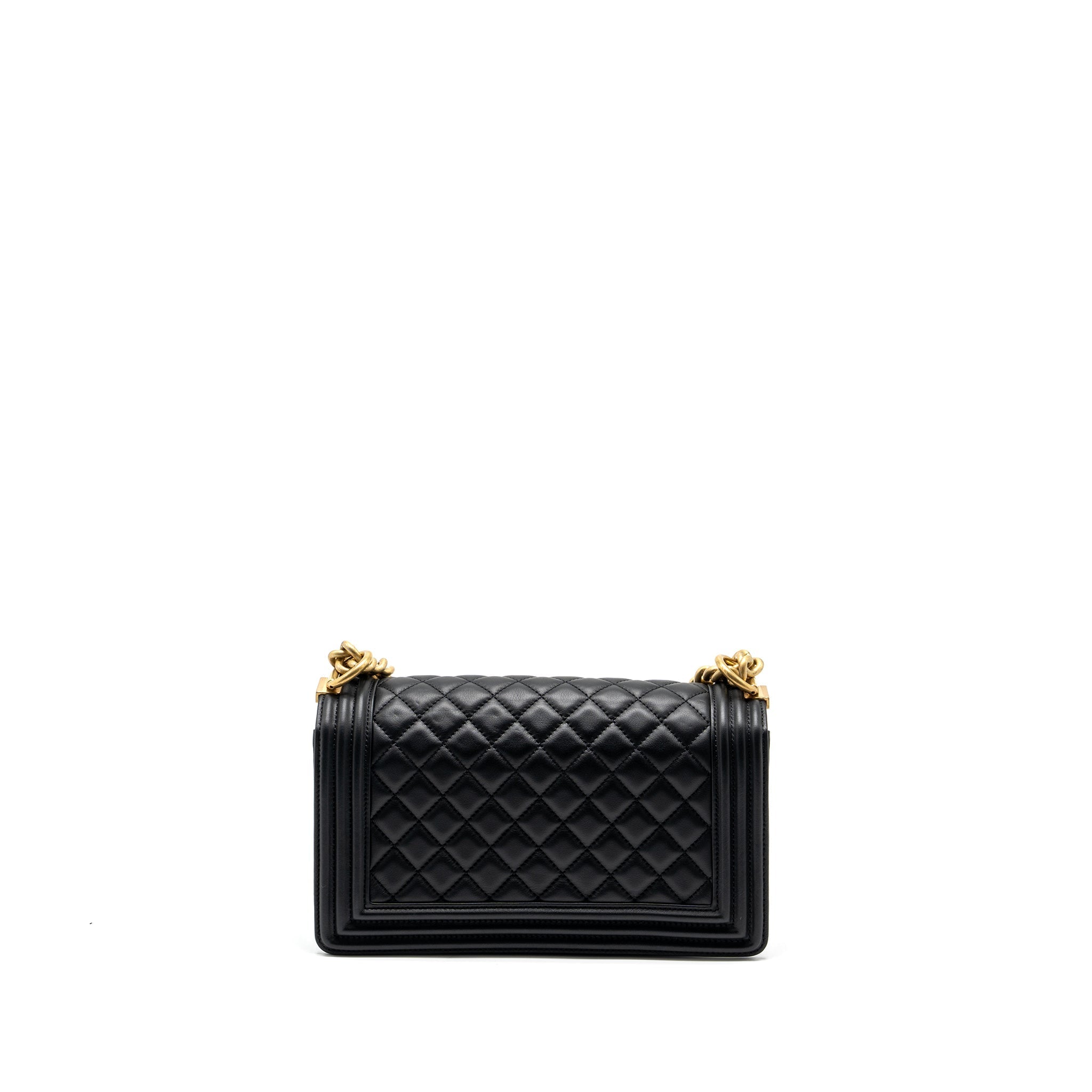 CHANEL MEDIUM BOY BAG SMOOTH CALFSKIN BLACK GHW