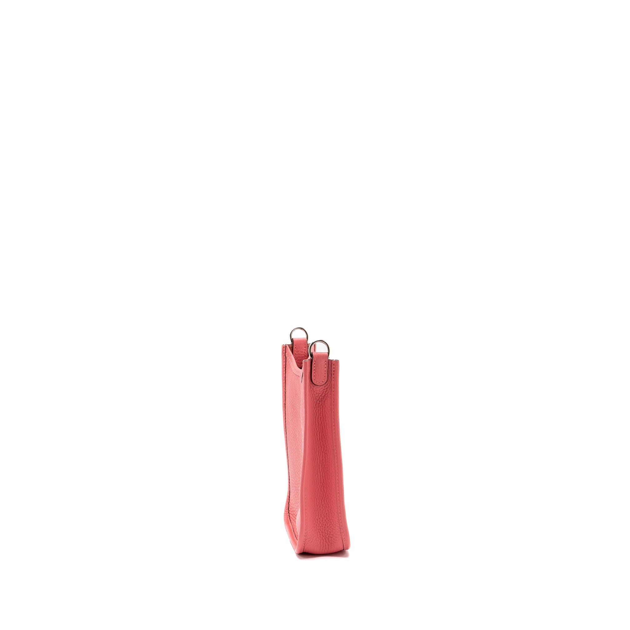 HERMES MINI EVELYNE CLEMENCE ROSE WITH MULTICOLOR STRAP SHW