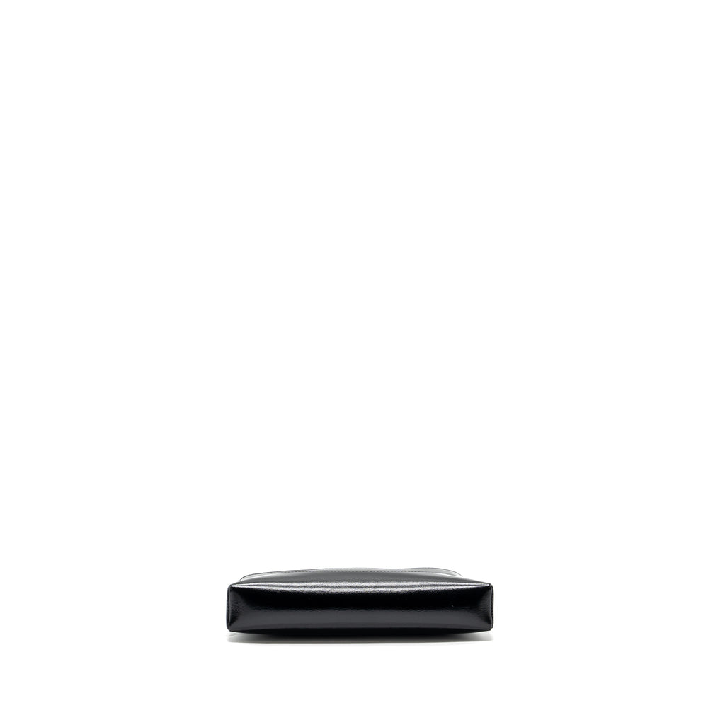 CHANEL 24C MINI 31 CLUTCH WITH CHAIN SHINY CALFSKIN BLACK LGHW (MICROCHIP)