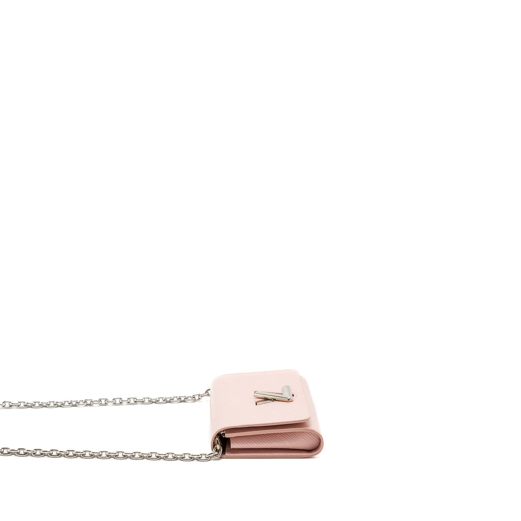 LOUIS VUITTON TWIST CHAIN POUCH EPI ROSE BALLERINE SHW