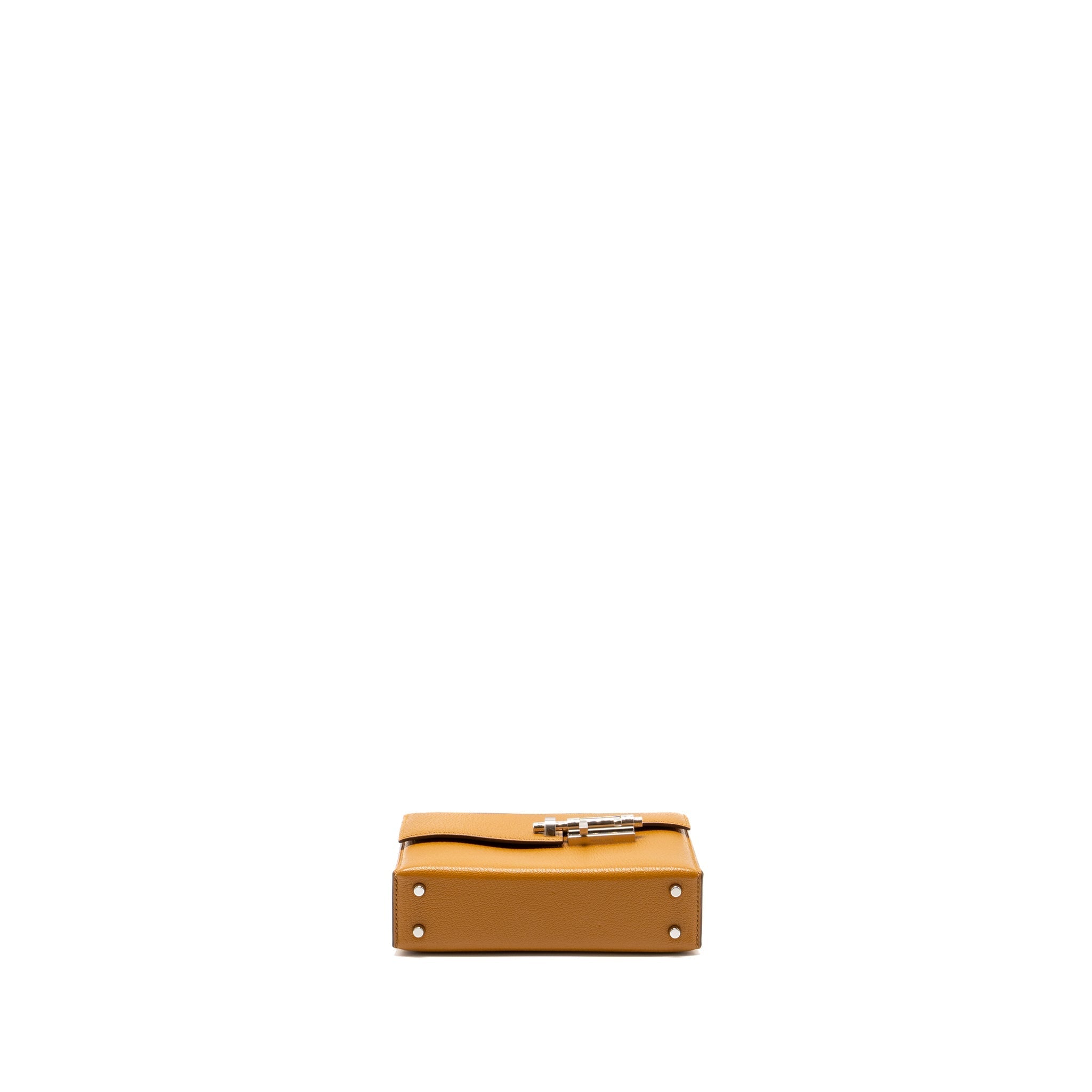 HERMES MINI STRAP VERROU BAG CHEVRE MYSORE CARAMEL/MULTICOLOUR SHW
