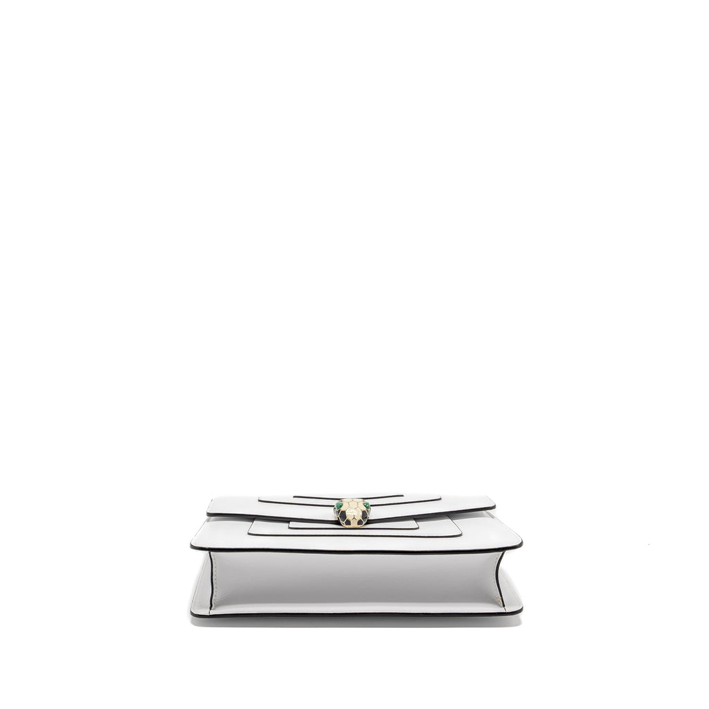 BVLGARI SERPENTI FOREVER CHAIN BAG CALFSKIN WHITE LGHW