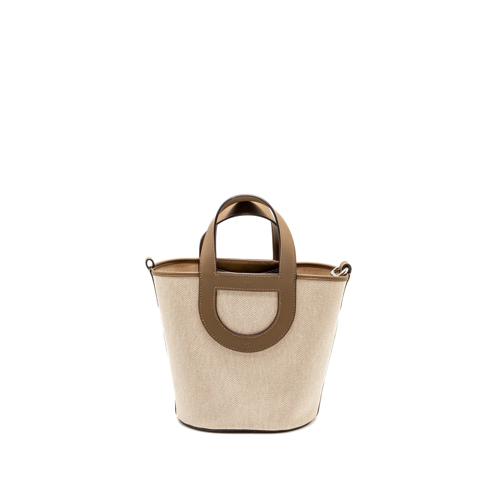 HERMES IN-THE-LOOP 18 BAG CANVAS / SWIFT ECRU-BEIGE/ BEIGE DE WEIMAR SHW