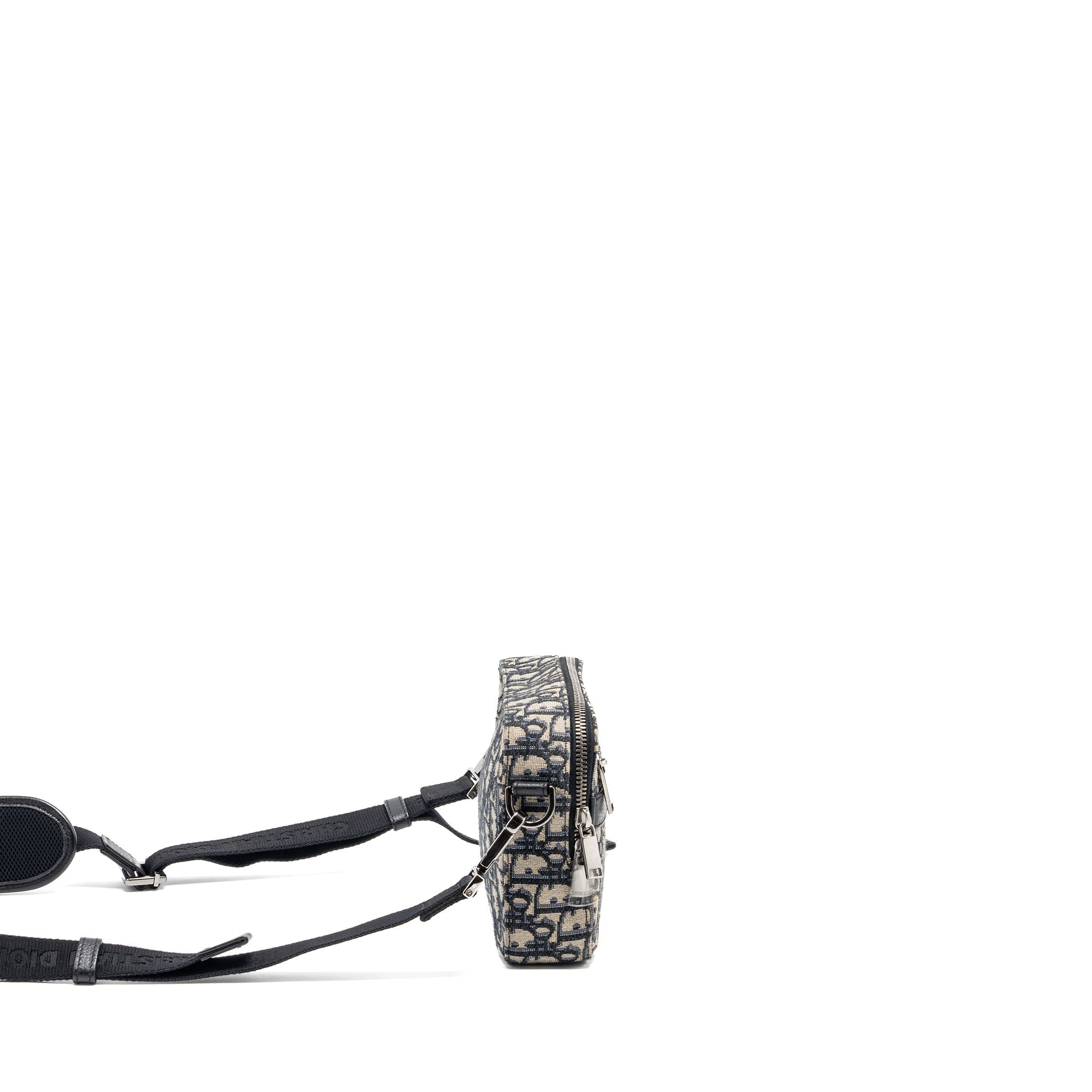 DIOR SAFARI BAG WITH STRAP BLACK OBLIQUE JACQUARD SHW