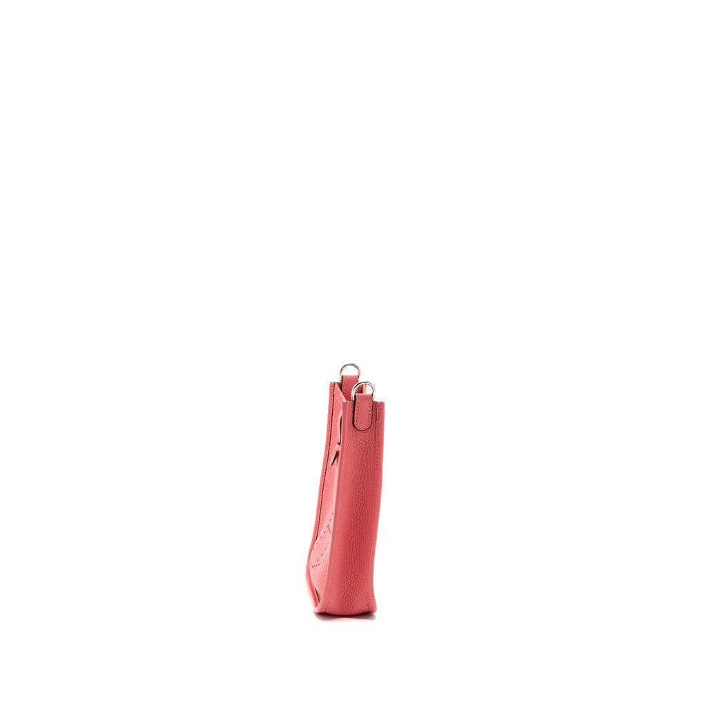 HERMES MINI EVELYNE CLEMENCE ROSE WITH MULTICOLOR STRAP SHW