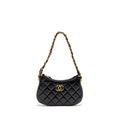 CHANEL 23K SMALL 19 HOBO SHOULDER BAG CALFSKIN BLACK GHW (MICROCHIP)
