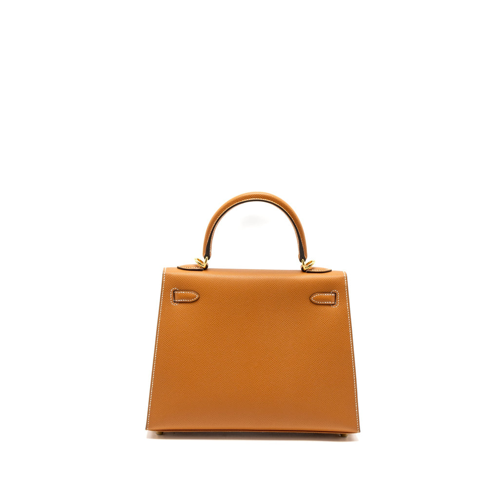 HERMES KELLY 25 EPSOM TOFFEE GHW