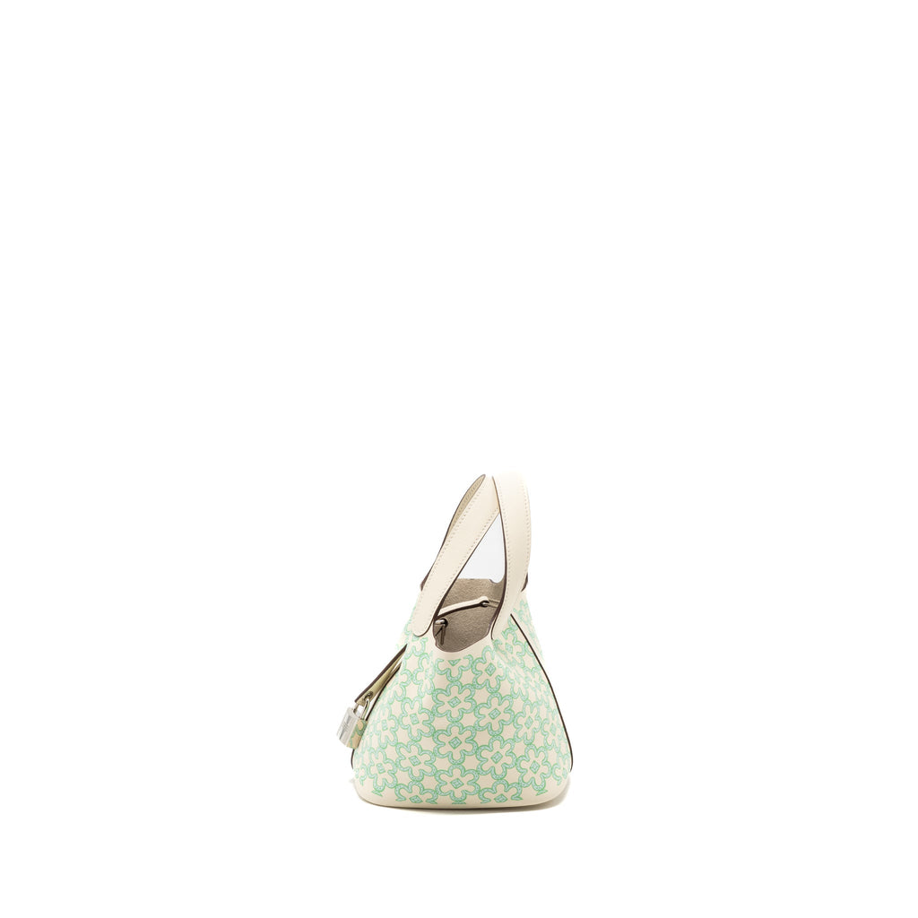 HERMES MICRO LUCKY DAISY PICOTIN LOCK BAG SWIFT NATA/GREEN/WHITE SHW