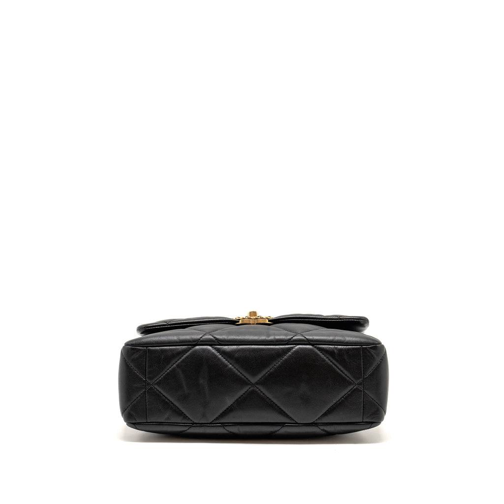 CHANEL LARGE 19 BAG GOATSKIN BLACK MULTICOLOUR HARDWARE
