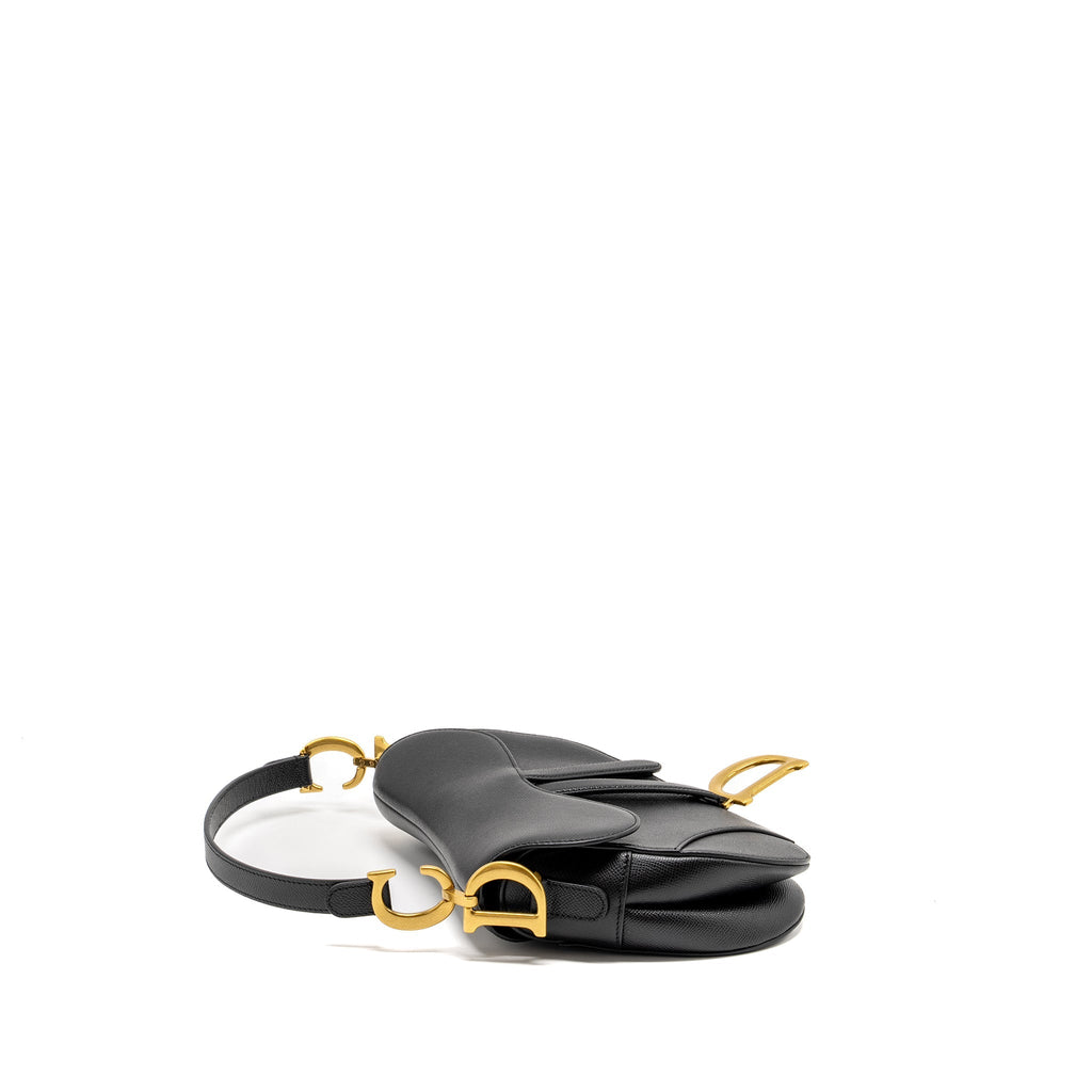 DIOR MEDIUM SADDLE BAG CALFSKIN BLACK GHW
