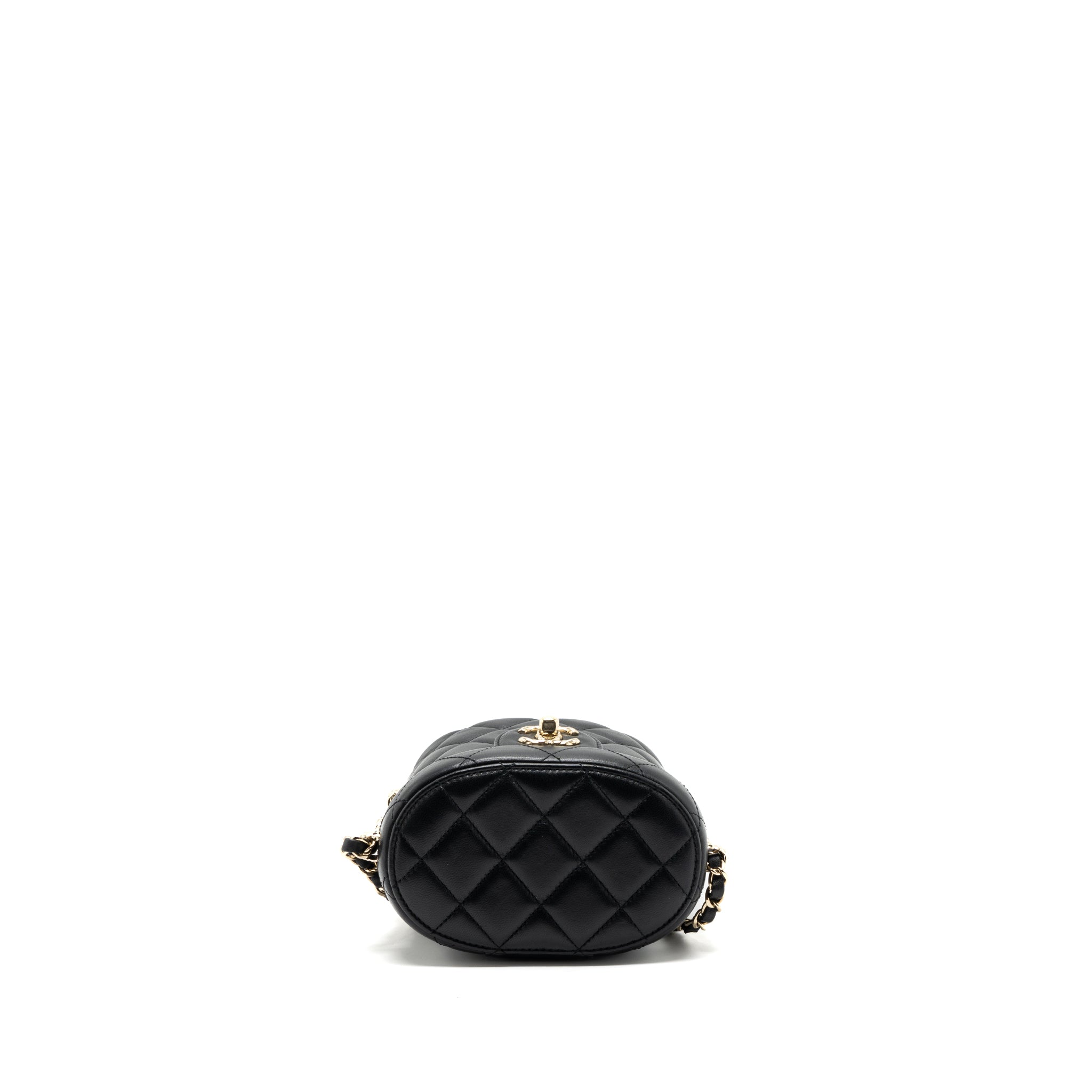 CHANEL VANITY WITH CHAIN LAMBSKIN BLACK LGHW(MICROCHIP)