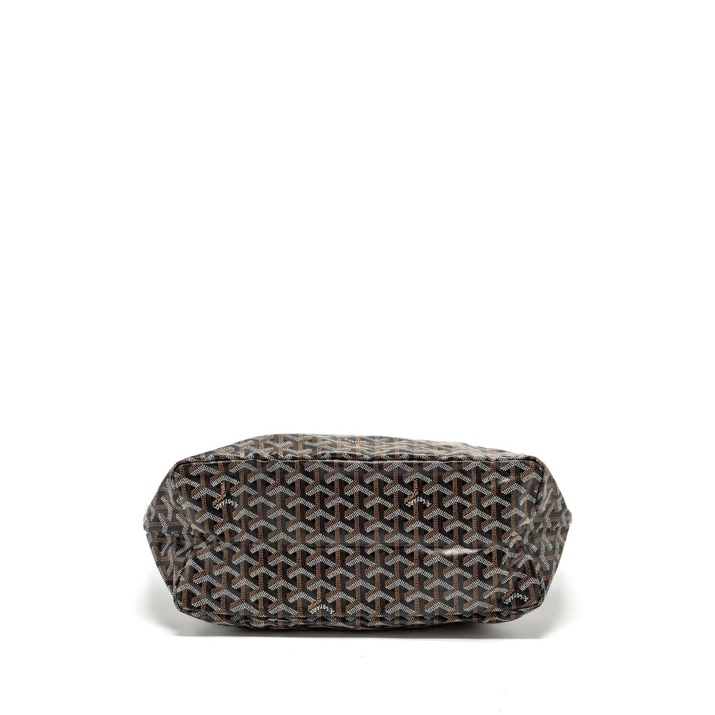 GOYARD SAINT LOUIS PM TOTE BAG GOYARDLINE CANVAS / LEATHER BLACK SHW