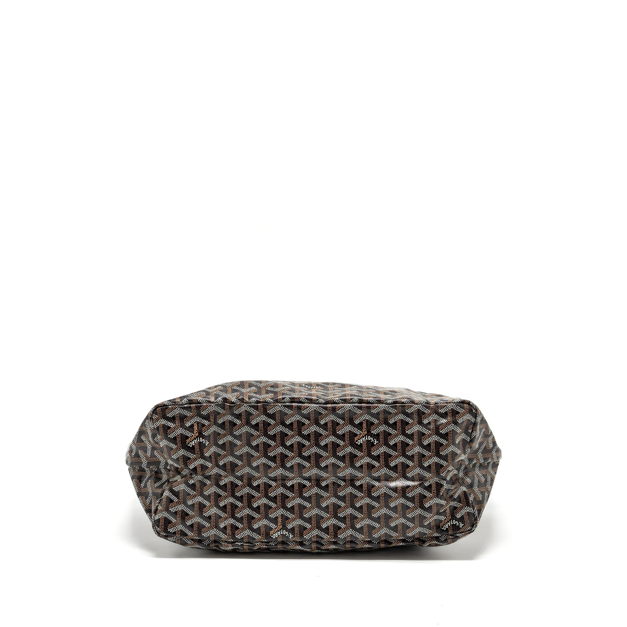 GOYARD SAINT LOUIS PM TOTE BAG GOYARDLINE CANVAS / LEATHER BLACK SHW
