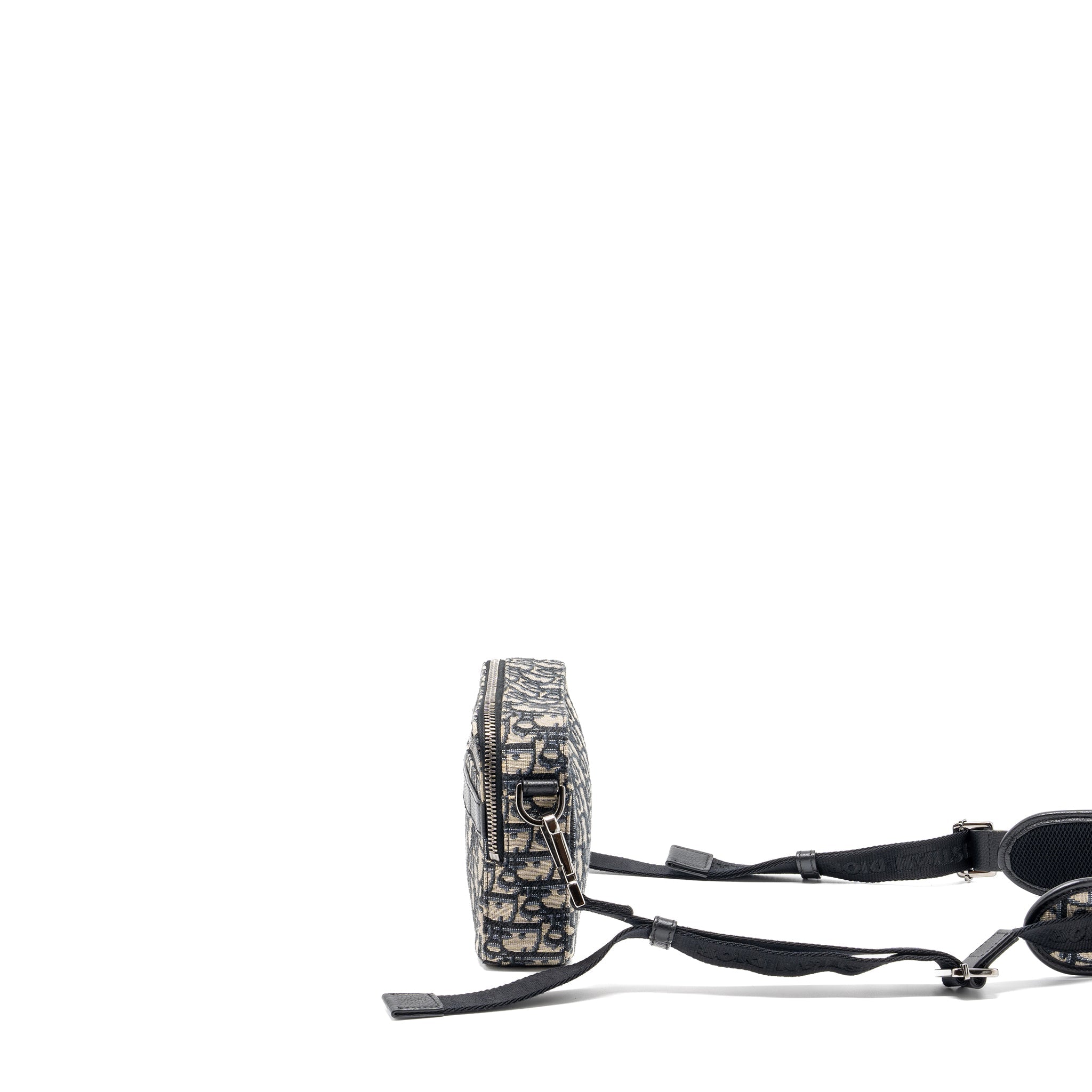 DIOR SAFARI BAG WITH STRAP BLACK OBLIQUE JACQUARD SHW