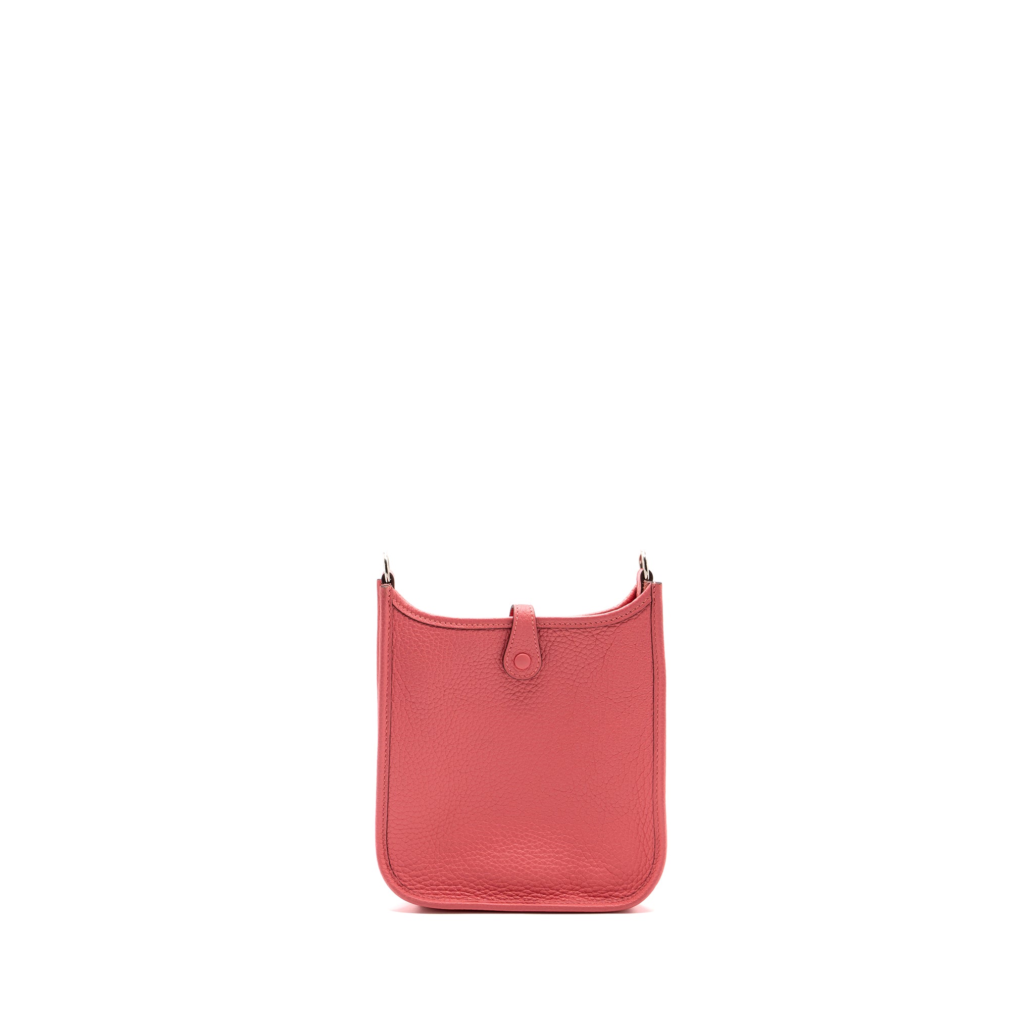 HERMES MINI EVELYNE CLEMENCE ROSE WITH MULTICOLOR STRAP SHW