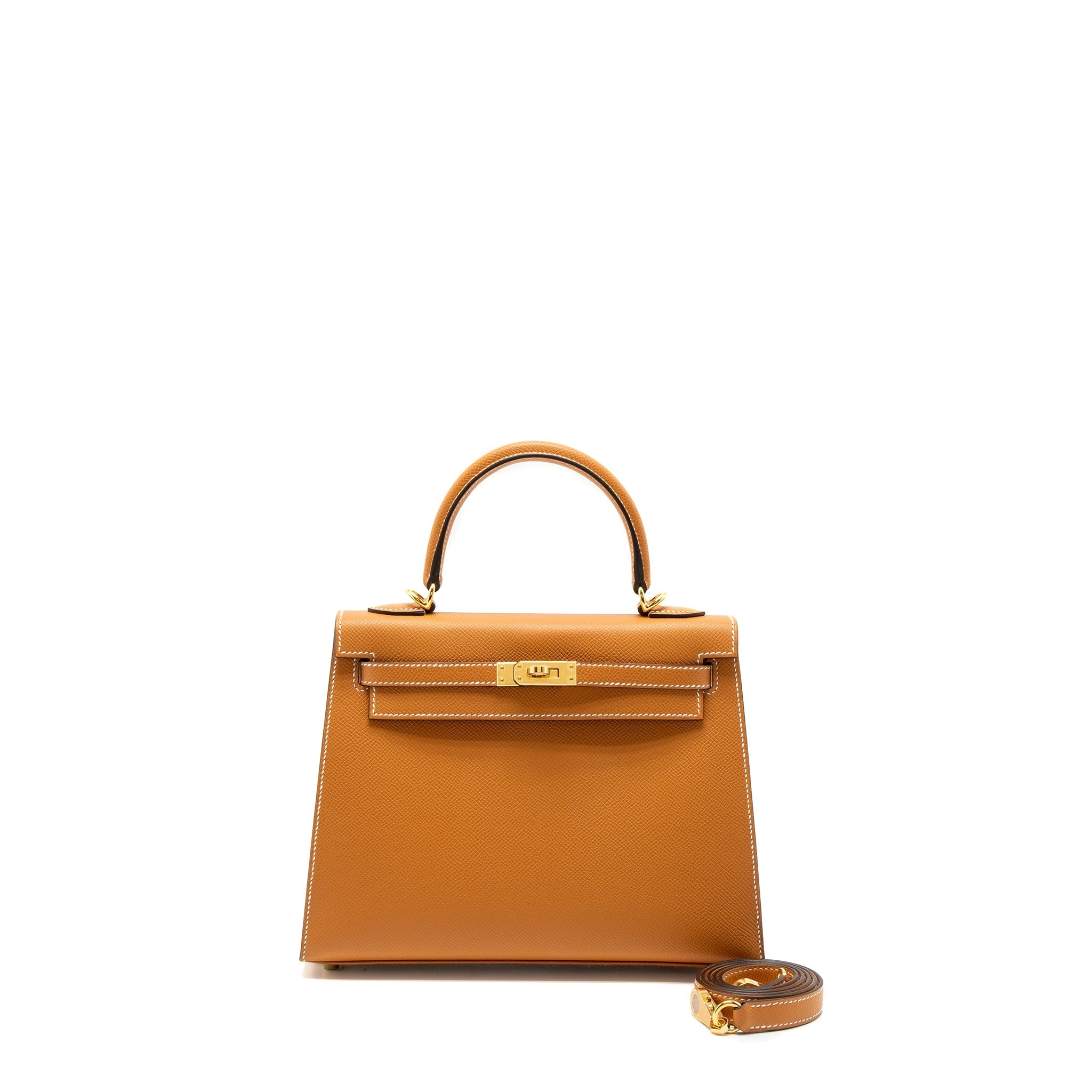 HERMES KELLY 25 EPSOM TOFFEE GHW