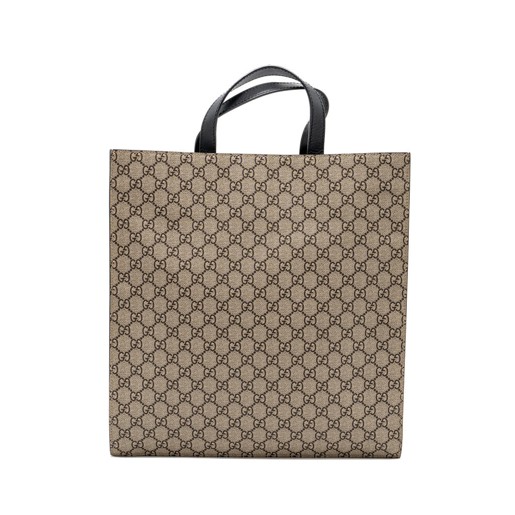 GUCCI BLIND FOR LOVE TOTE BAG GG SUPREME CANVAS BLACK/ MULTICOLOUR GHW