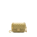CHANEL QUILTED FLAP BAG WITH COCO LOVE CHAIN LAMBSKIN KHAKI GREEN GHW(MICROCHIP)