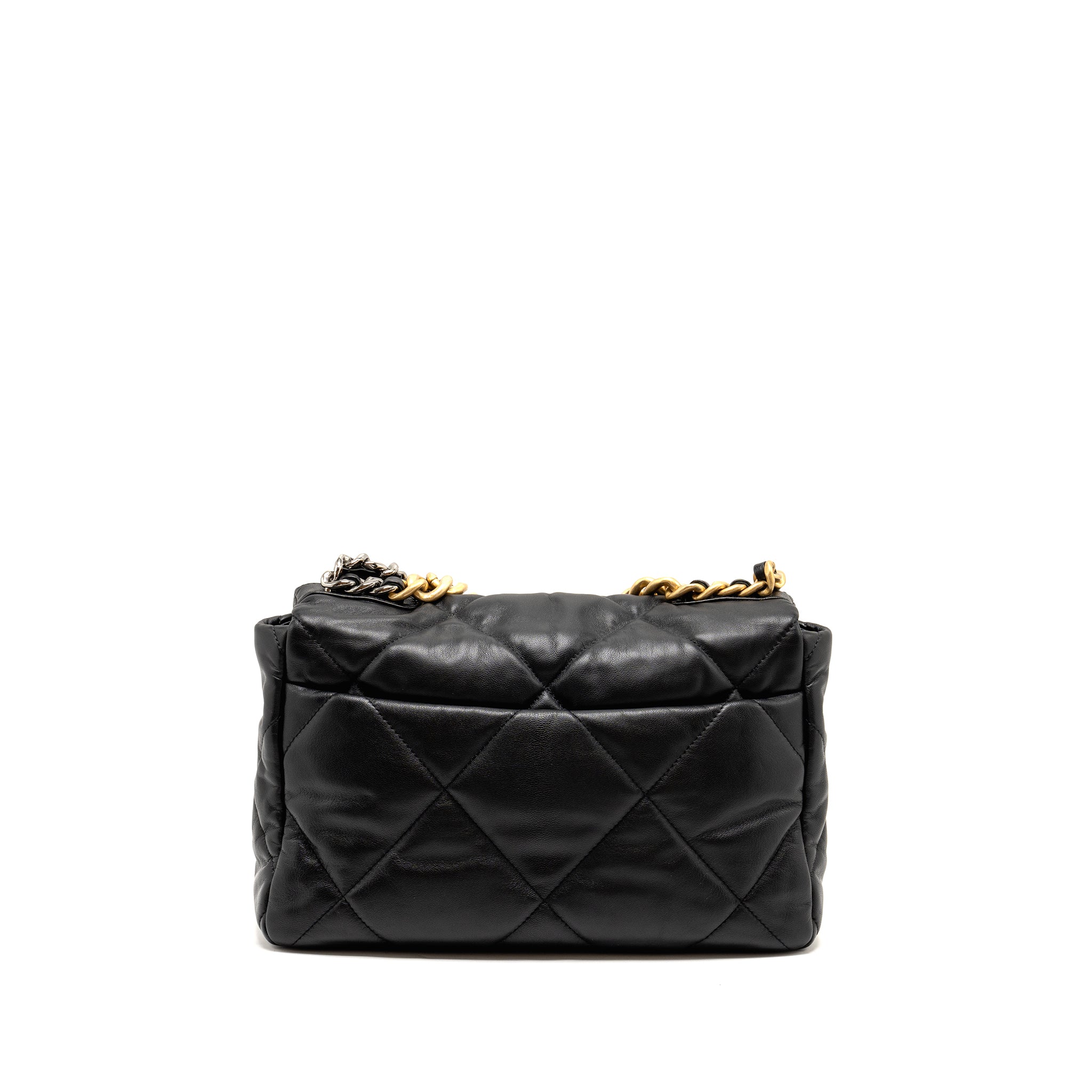 CHANEL LARGE 19 BAG GOATSKIN BLACK MULTICOLOUR HARDWARE