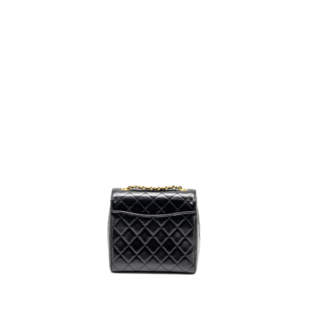 CHANEL 22K RETRO CLASSIC NEW SQUARE LARGE FLAP BAG GOATSKIN BLACK GHW (MICROCHIP)