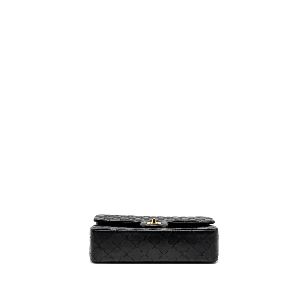 CHANEL MEDIUM CLASSIC DOUBLE FLAP BAG LAMBSKIN BLACK GHW