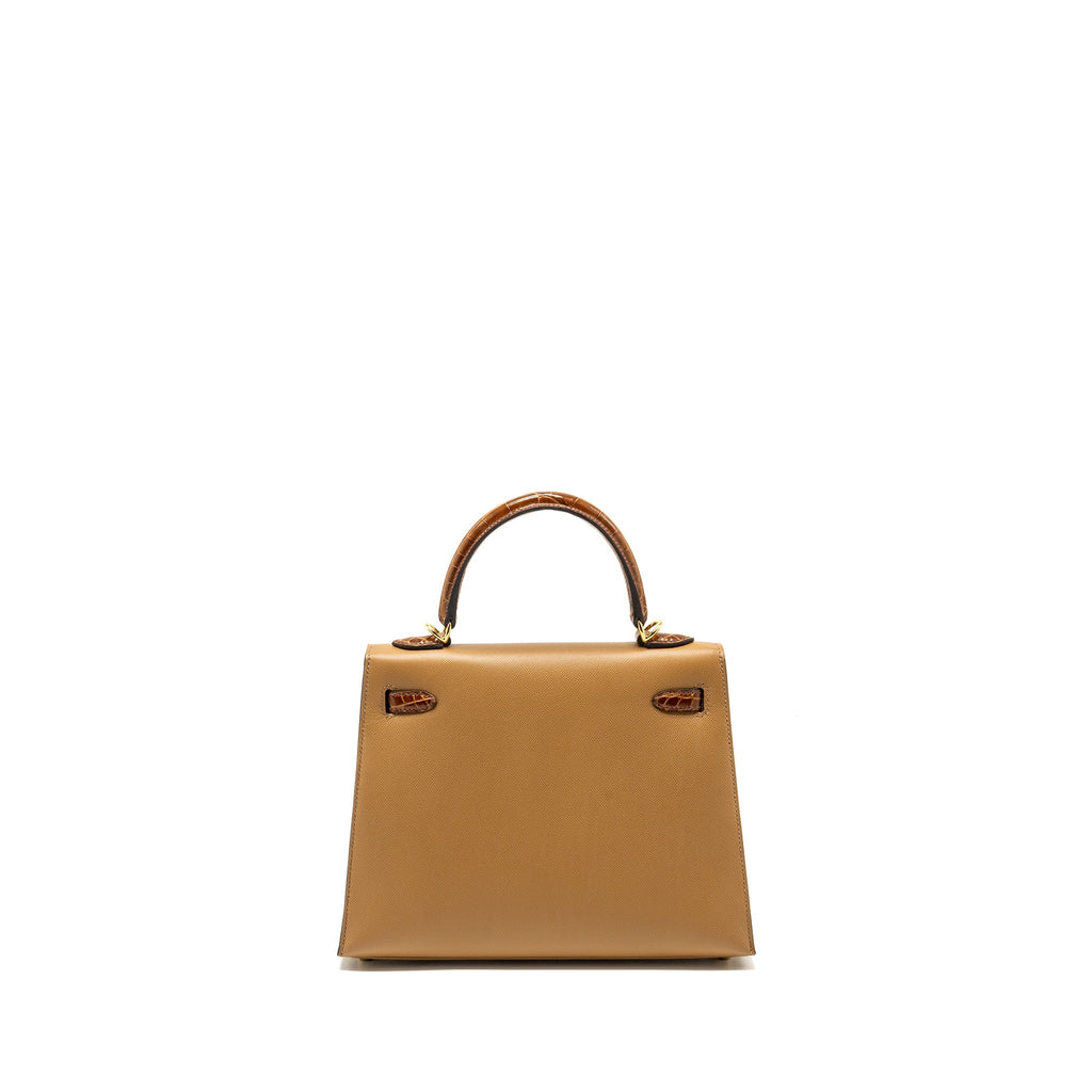 HERMES TOUCH KELLY 25 MADAME/ CROCODILE NILOTICUS CHAI/MIEL GHW