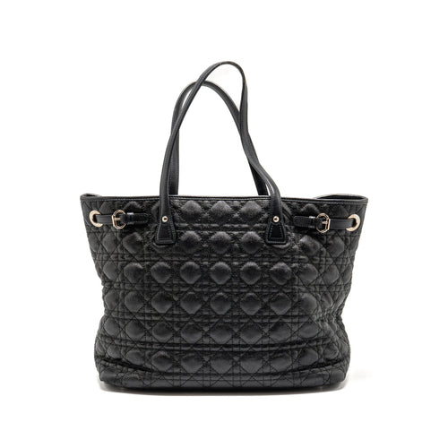 DIOR SHOPPING TOTE BAG CANVAS BLACK SHW