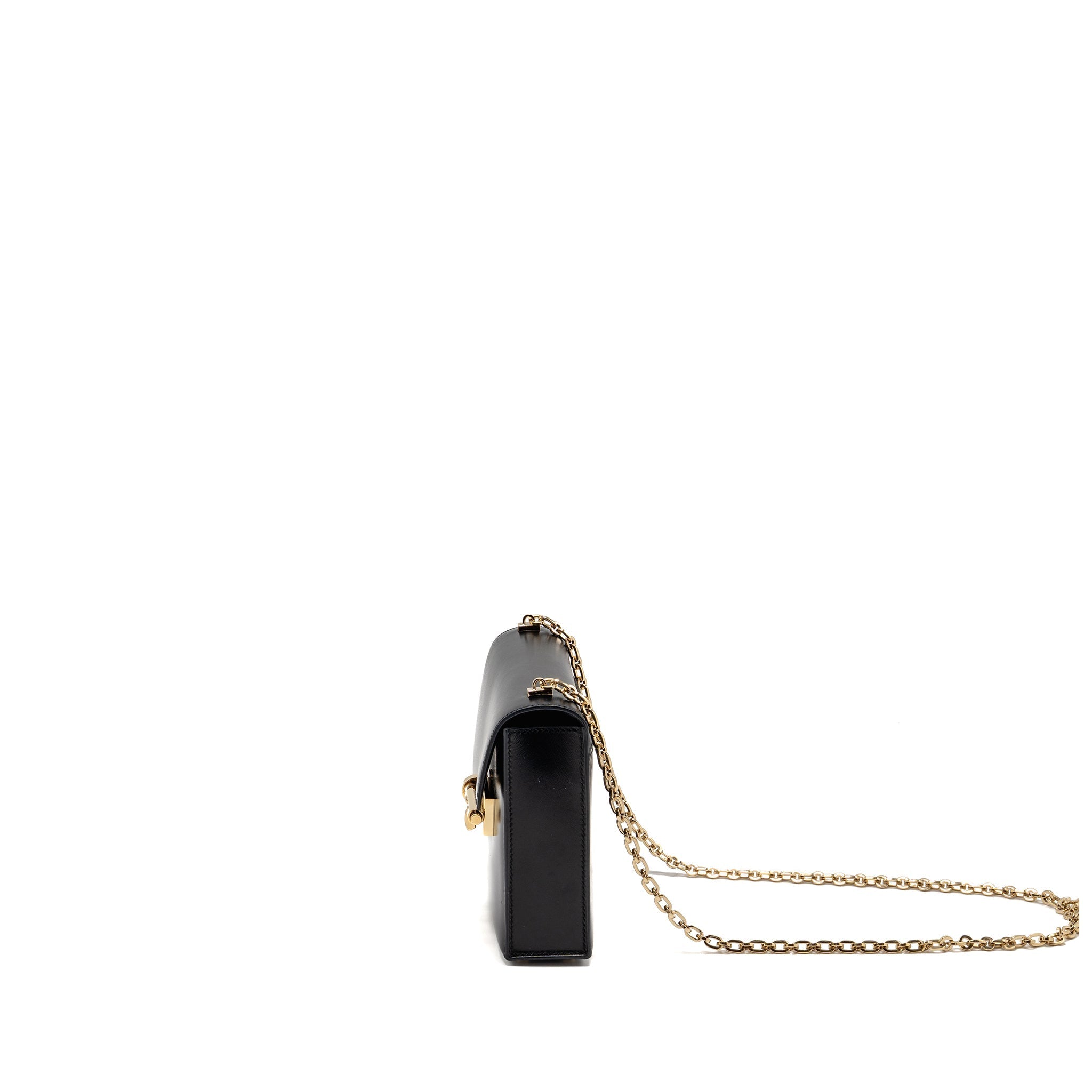 HERMES MINI VERROU BOX BLACK GHW