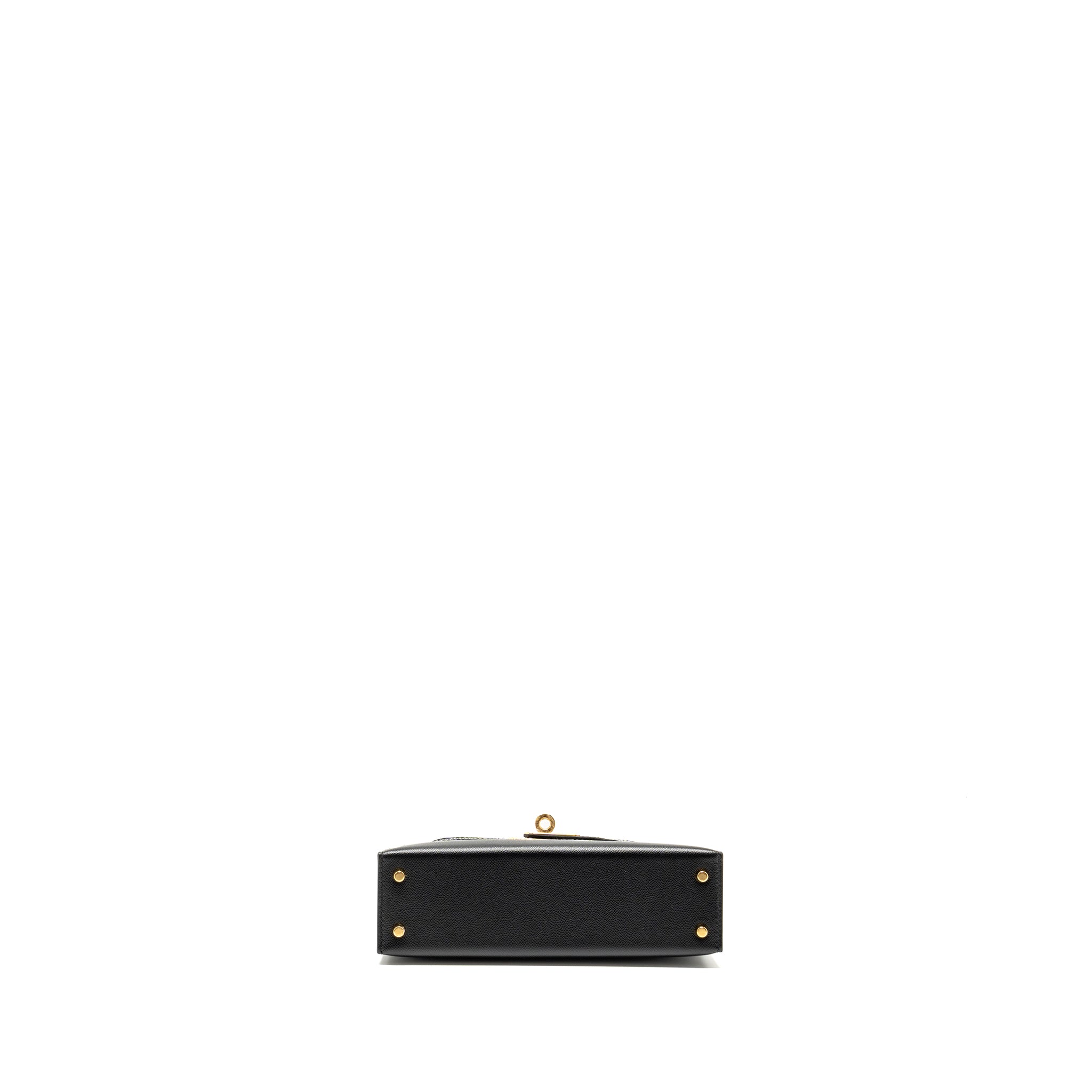 HERMES MINI KELLY II MADAME/LIZARD TOUCH BLACK GHW