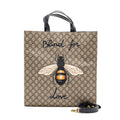 GUCCI BLIND FOR LOVE TOTE BAG GG SUPREME CANVAS BLACK/ MULTICOLOUR GHW
