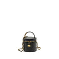CHANEL PEARL LETTER LOGO DETAILED VANITY CASE CALFSKIN BLACK GHW