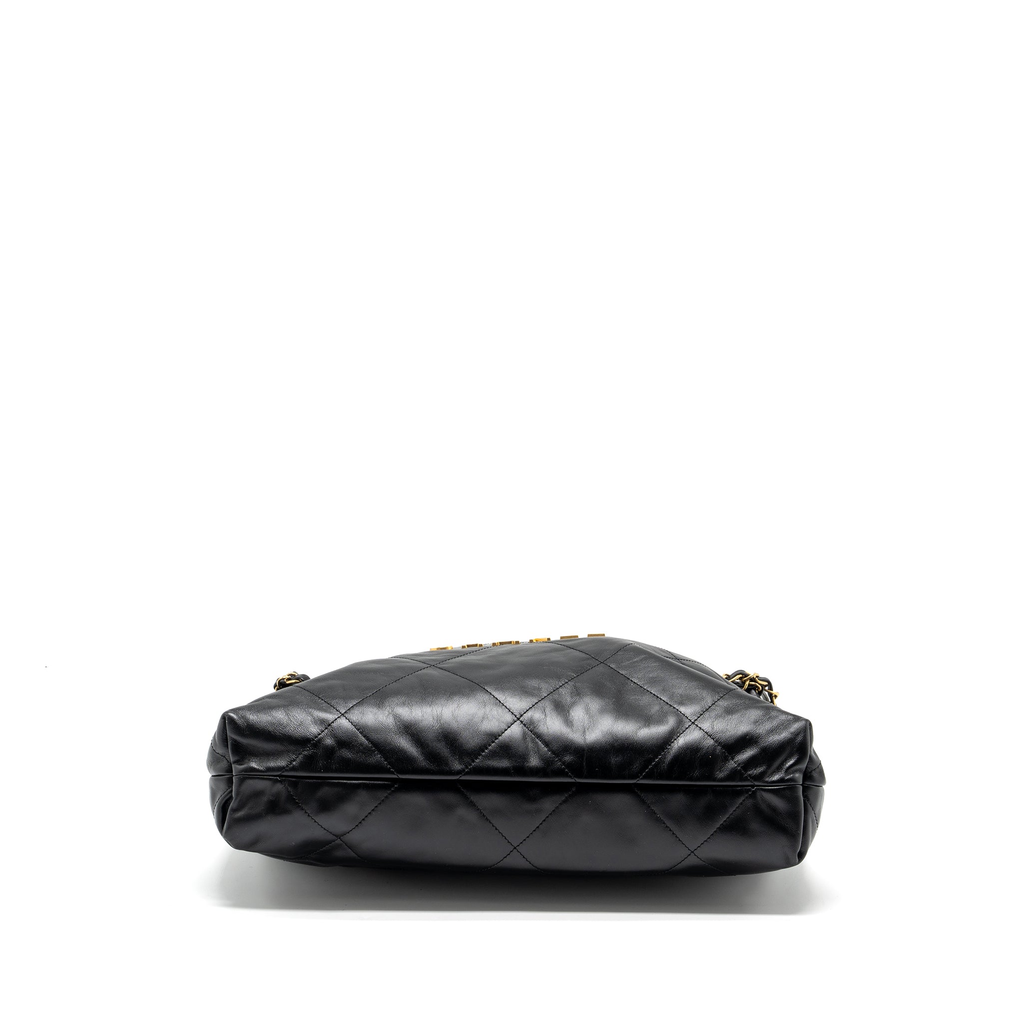 CHANEL MEDIUM 22 BAG CALFSKIN BLACK GHW (MICROCHIP)